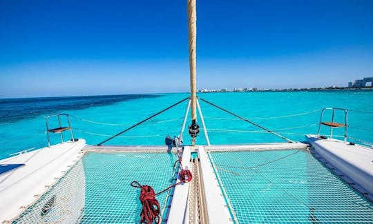 5 ⭐️ Lagoon 44' Cancun-Isla Mujeres.