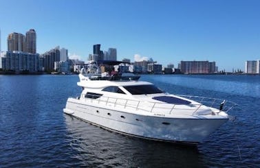 Luxury Party Yacht 60' Italian Uniesse Charter in Ft. Lauderdale & Miami