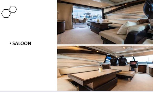 Charter a luxurious Azimut yacht holding 6 people WB39!