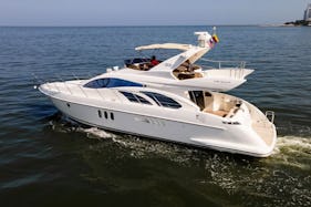 55' Azimut Motor Yacht (only Hours  in Bahia de cartagena)from 6:30 pm to 10 pm