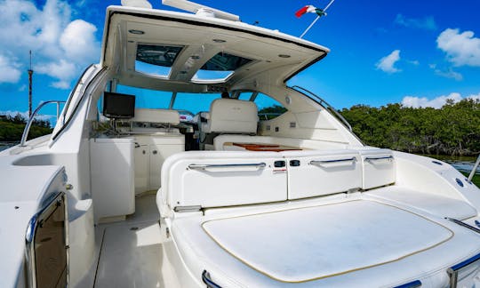 Offre de la semaine ! Yacht Sea Ray de 47 pieds tout compris à Cancún, au Mexique.