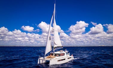 Catamarã de aventura de 34 pés Da Vinci Puerto Aventuras, Tulum