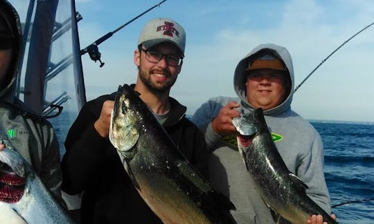 Charter de pesca para 6 personas en Kenosha, Wisconsin con el Capitán Chris