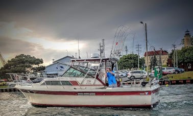 Carta de pesca para 6 pessoas em Kenosha, Wisconsin com o capitão Chris