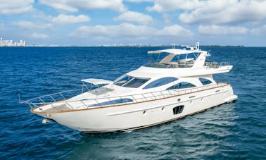 Luxury Ride! All-Inclusive Azimut 80 Ft Yacht in Cancun, Mexico.
