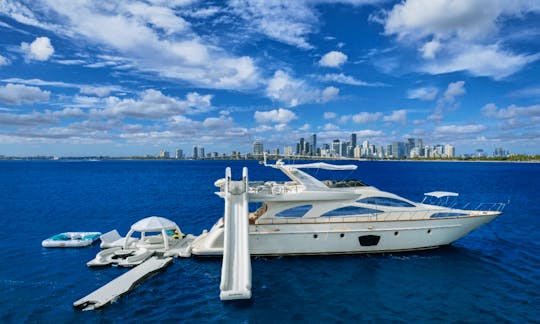 Luxury Ride! All-Inclusive Azimut 80 Ft Yacht in Cancun, Mexico.
