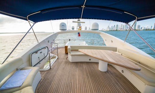 Book Now! Luxurious Sunseeker 82 Ft Mega Yacht for Rent in Cartagena, Colombia.