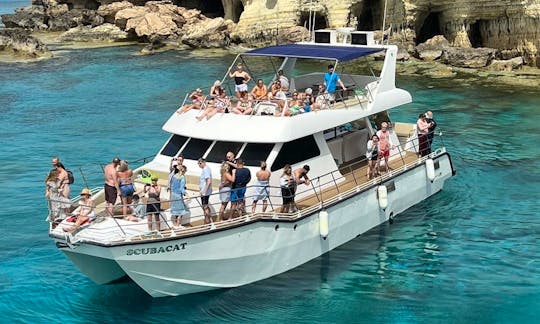 Charter 60' Scubacat Power Catamaran in Ayia Napa, Cyprus