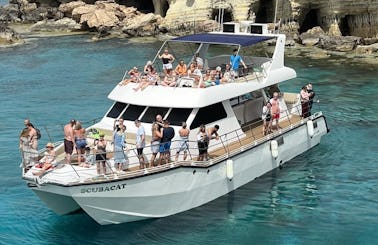 Charter 60' Scubacat Power Catamaran in Ayia Napa, Cyprus