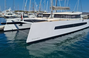57ft SUPERNOVA A unique catamaran especially designed for luxurious day tours in Mykonos.