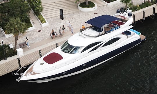 80' Sunseeker Power Mega Yacht The madness of Miami, live it now!