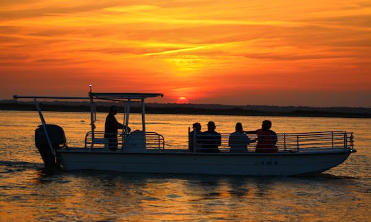 Skiff Charter with Experienced Captain and Cushioned Seating in Charleston,SC
