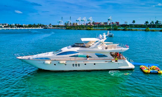 80ft Grace Azimut Power Mega Yacht Charter in Coral Gables, Florida