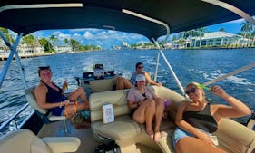 Spacious 24ft Pontoon w/ Bluetooth Speakers in Fort Lauderdale & Pompano Beach