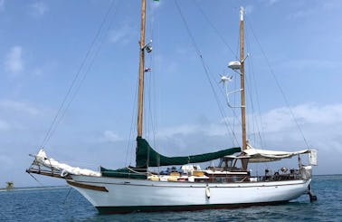 Day Sail Classic Restored Wood Yacht in Charlotte Amalie