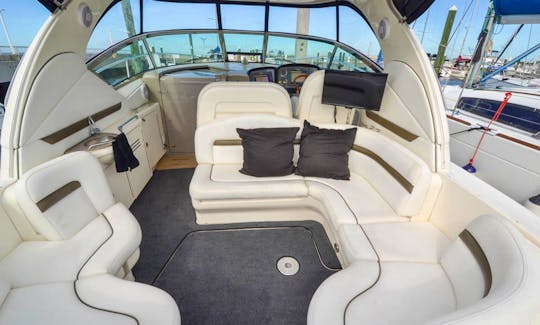 When you need to tuck in from the sun or inclement weather, Our Sundancer 380 has you covered. Available in standard open or optional enclosed coupe c