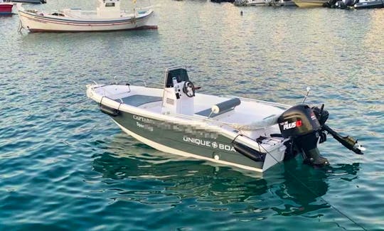 Captain’s Gusto License Free Motorboat Rentals in Aliki