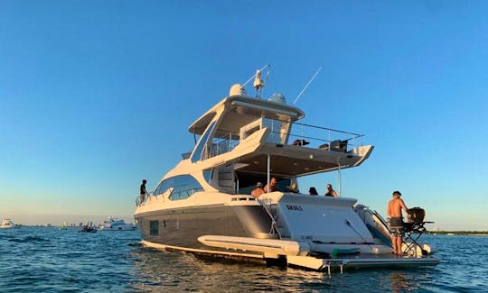 66' Azimut Mega Yacht Chartering Miami Beach, Florida