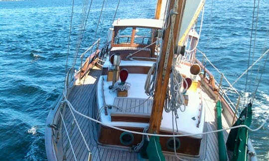 Day Sail Classic Restored Wood Yacht in Charlotte Amalie