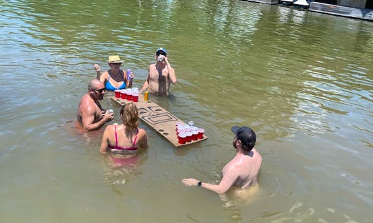 We provide Floating Beet Pong tables and supplies!