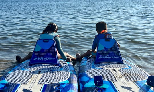 Add on paddle boards for additional fee ($45 each or $80 for for both).