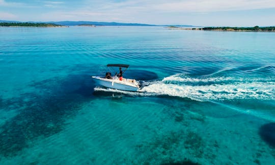 Explore 30hp Boat Rental in Vourvourou Sithonia Halkidiki | No License Required