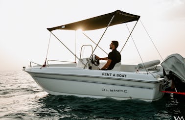 Explore 30hp Boat Rental in Karavostasi, Ionian Sea | No License Required