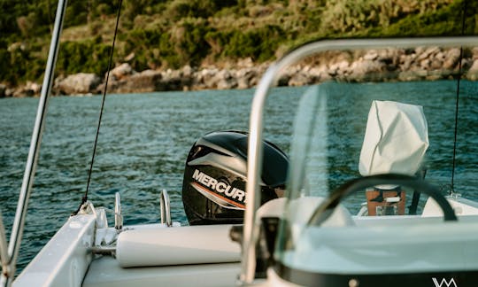 Explore 30hp Boat Rental in Karavostasi, Ionian Sea | No License Required
