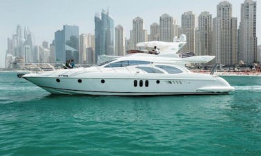 Luxury Azimut Italian 62ft Yacht upto 25 guest with Jetski in Dubai Marina
