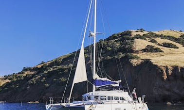 Long Beach/Catalina em um catamarã à vela de 38 pés