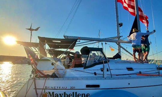 Sail Maybellene our well cared for 34' Beneteau. The Best Way to See Newport is from the water!