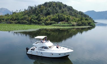 42ft Vranjina Tours Princess Flybridge Motor Yacht Rental in Skadar Lake, Montenegro