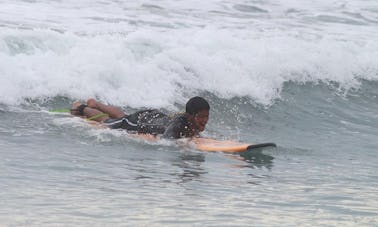 Surfing in Unawatuna, Sri Lanka