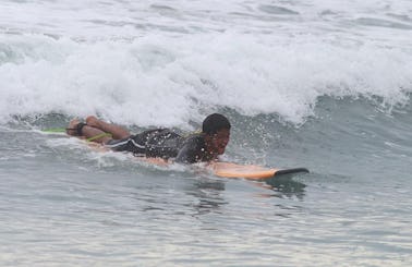 Surfing in Unawatuna, Sri Lanka
