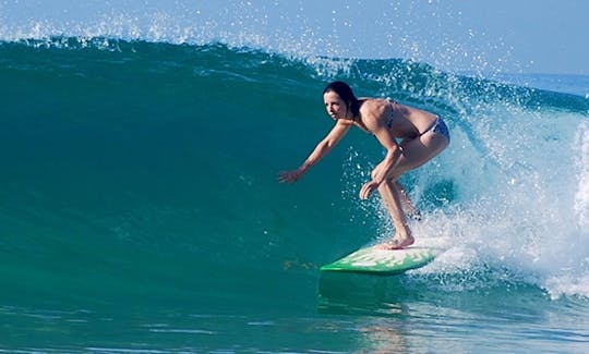 Surfing in Weligama, Sri Lanka