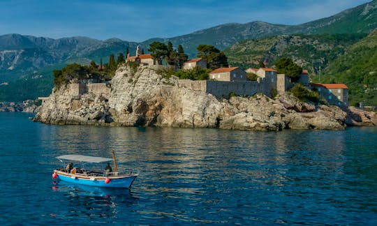Gringo Boat in front of St. Stefan - Montenegro