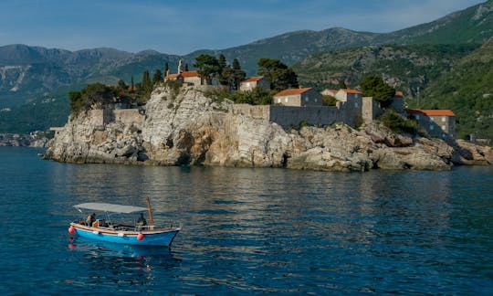 Gringo Boat in front of St. Stefan - Montenegro