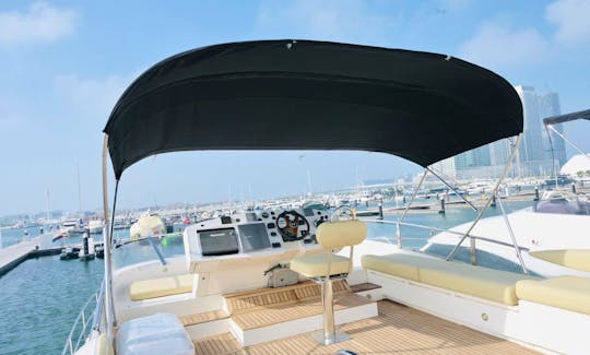Luxury 65ft Yacht Capacity 30 Guest for events & parties in Dubai Marina Harbor