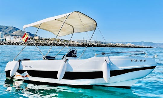 Rent this boat without a license Voraz 450 Open Plus Boat in Benalmádena