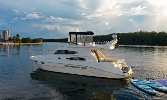 Alquiler de yate a motor de lujo Sealine T50 de 50 pies en Miami, Florida