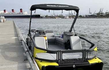 SEADOO SWITCH SUPERCHARGED JET BOAT PONTOON IN LONG BEACH , NAPLES AND ALAMITOS BAY