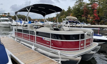 ¡Crucero de 24 pies por el lago Sebago con pontón Southbay!