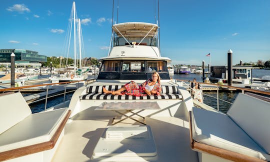 Foredeck, seating for 10 guests