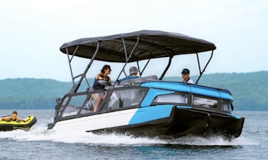 SeaDoo Switch Pontoon Boat in Playa Rompeolas Aguadilla and Playa Lala in Rincon