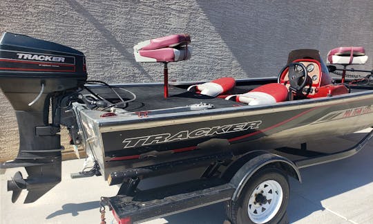 Our 1998 Bass Tracker 175 is great for Arizona's Lakes!