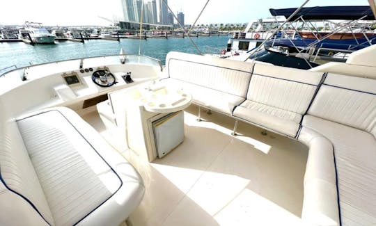 Charter 55ft Gulf Craft Yacht in Dubai Harbor for 22 Guest Best Price Guarantee