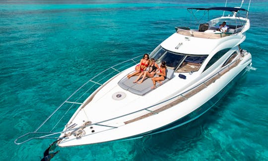 Luxury Deal! All-Inclusive Sunseeker 60 Ft Yacht in Playa del Carmen, Mexico.