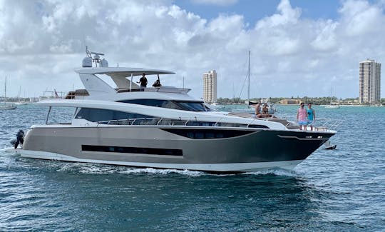 Luxury Prestige 75' Motor Yacht Rental in West Palm Beach, FL.