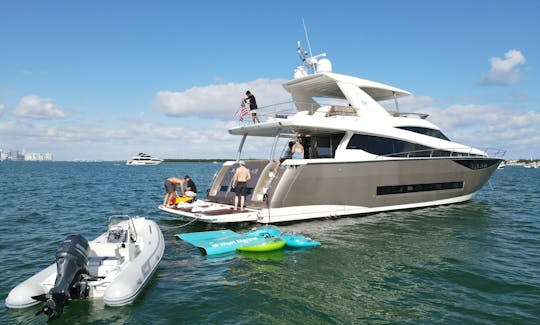 Luxury Prestige 75' Motor Yacht Rental in West Palm Beach, FL.