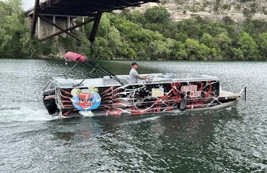 The Bloody Mary is ready to make your party ROCK! 24ft Harris Tritoon on Lake Austin ** ONLY LAKE AUSTIN **